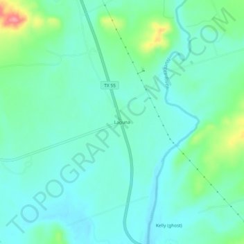 Carte topographique Laguna, altitude, relief