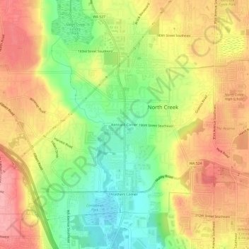 Carte topographique Kennard Corner, altitude, relief