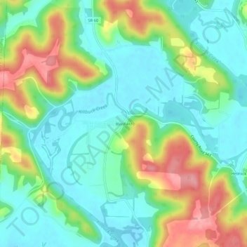 Carte topographique Blissfield, altitude, relief