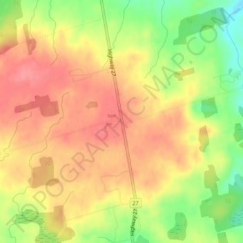 Carte topographique Linton, altitude, relief