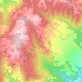 Carte topographique Quadro, altitude, relief