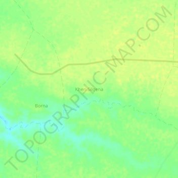 Carte topographique Kheri Silgena, altitude, relief