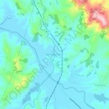 Carte topographique Ambatofotsy, altitude, relief