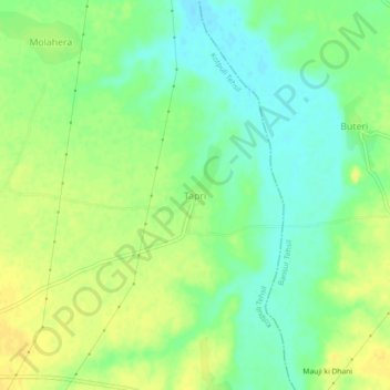 Carte topographique Tapri, altitude, relief