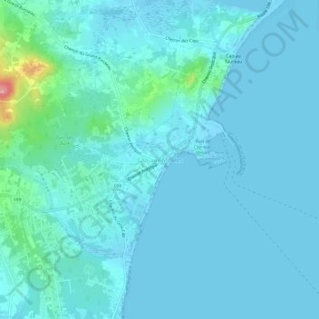 Carte topographique Cap-aux-Meules, altitude, relief
