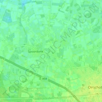 Carte topographique Pandgat, altitude, relief