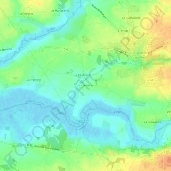 Carte topographique La Filatoire, altitude, relief