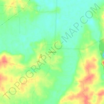 Carte topographique Holladay, altitude, relief