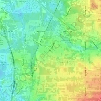 Carte topographique Metz, altitude, relief