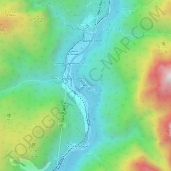 Carte topographique Davestra, altitude, relief