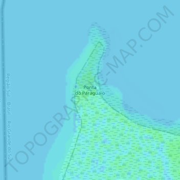 Carte topographique Ponta do Paraguaio, altitude, relief