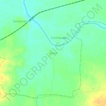 Carte topographique Gonur, altitude, relief