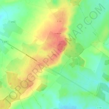 Carte topographique Piery, altitude, relief