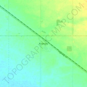Carte topographique Kronau, altitude, relief
