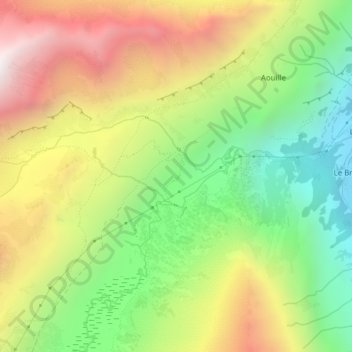 Carte topographique Turin, altitude, relief