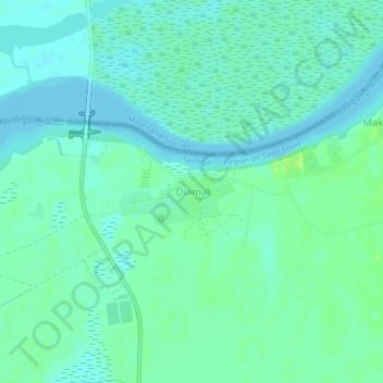 Carte topographique Diama, altitude, relief