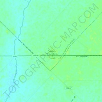 Carte topographique Franklin, altitude, relief