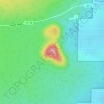 Carte topographique Anns Butte, altitude, relief