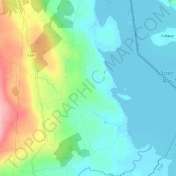 Carte topographique Myles Big Stone, altitude, relief