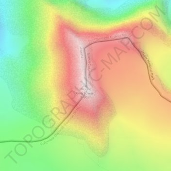 Carte topographique Mount King Edward, altitude, relief
