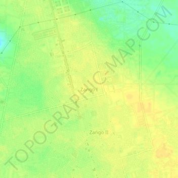 Carte topographique Zango I, altitude, relief