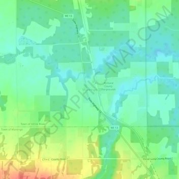 Carte topographique Marengo, altitude, relief