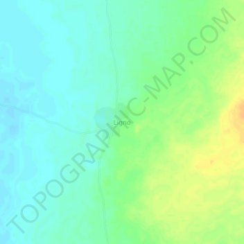 Carte topographique Ligno, altitude, relief