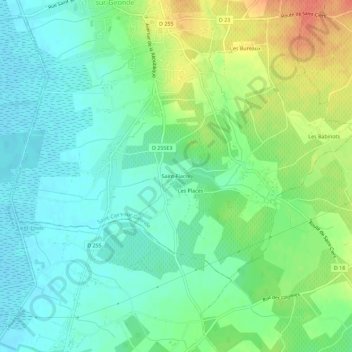Carte topographique Saint-Fiacre, altitude, relief