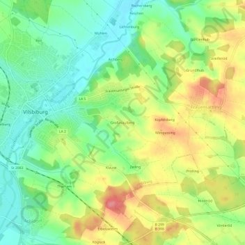 Carte topographique Großmaulberg, altitude, relief
