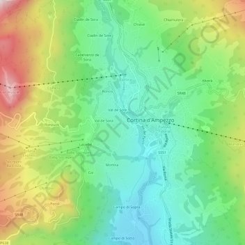 Carte topographique Crignes, altitude, relief