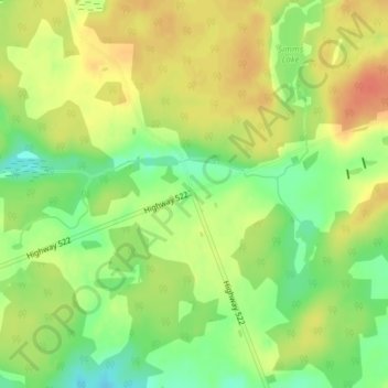 Carte topographique Loring, altitude, relief