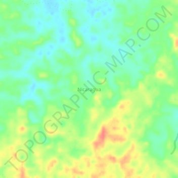Carte topographique Nicaragua, altitude, relief