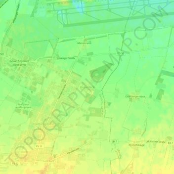 Carte topographique Birkeneck, altitude, relief
