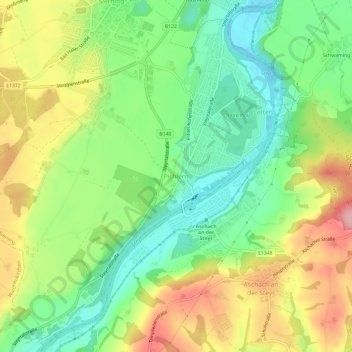 Carte topographique Pichlern, altitude, relief