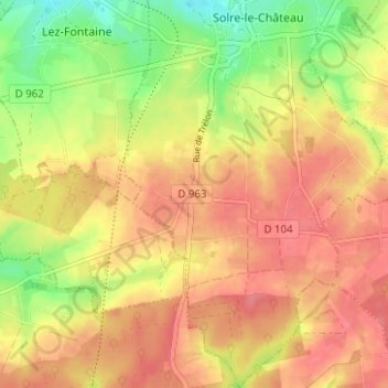 Carte topographique L'Épine, altitude, relief
