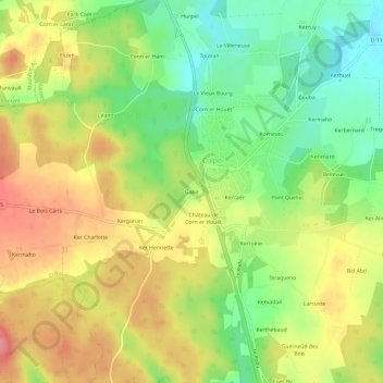 Carte topographique Gabit, altitude, relief