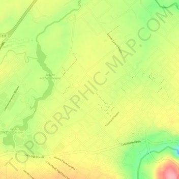 Carte topographique Barrio de Ixtlahuaca, altitude, relief