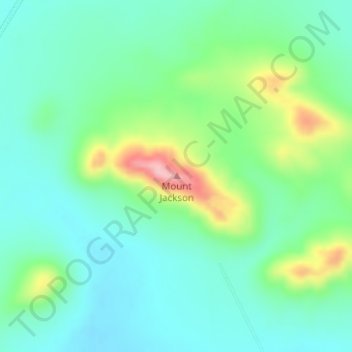 Carte topographique Mount Jackson, altitude, relief