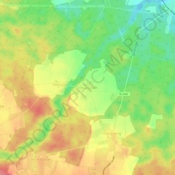 Carte topographique Kreuzpullach, altitude, relief