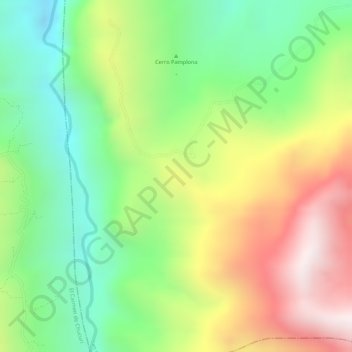 Carte topographique Pamplona, altitude, relief