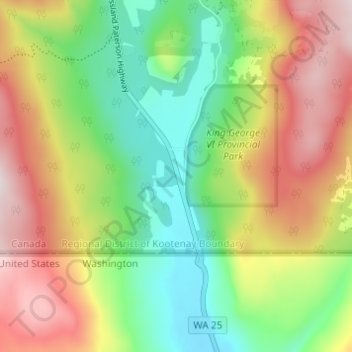 Carte topographique Paterson, altitude, relief
