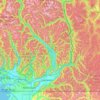Carte topographique Fraser Valley, altitude, relief