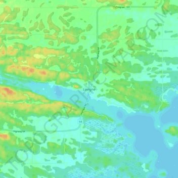 Carte topographique Lavigne, altitude, relief