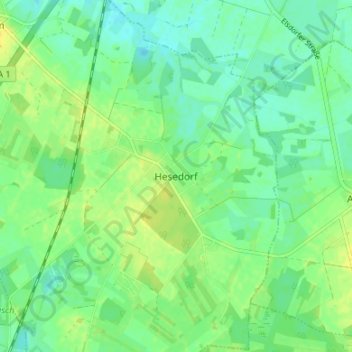 Carte topographique Hesedorf, altitude, relief