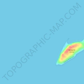 Carte topographique Hallo Bay, altitude, relief