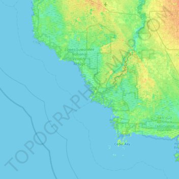 Carte topographique Palm Island, altitude, relief