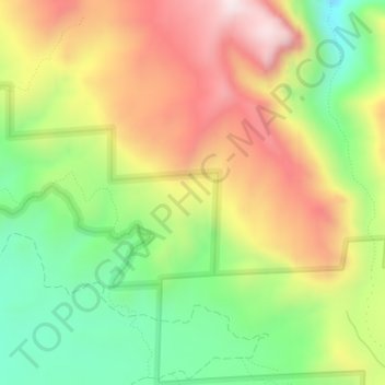 Carte topographique Red Rocks, altitude, relief