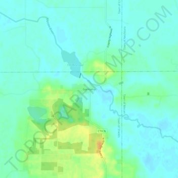 Carte topographique Germania, altitude, relief