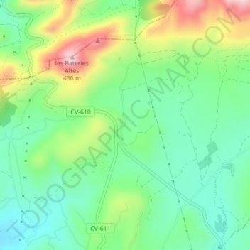 Carte topographique Foia Regina, altitude, relief
