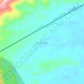 Carte topographique Pachacutec, altitude, relief